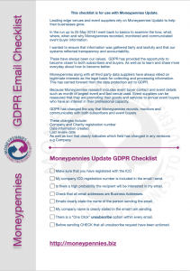 GDPR Checklist